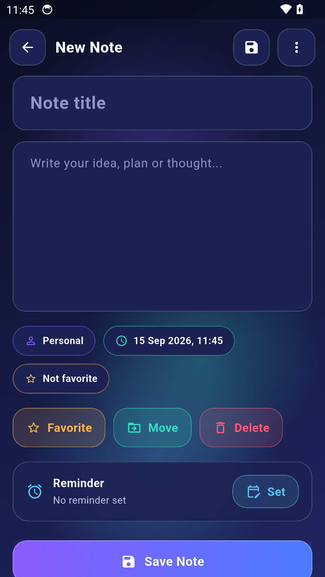 Whiteboard Notes note editor